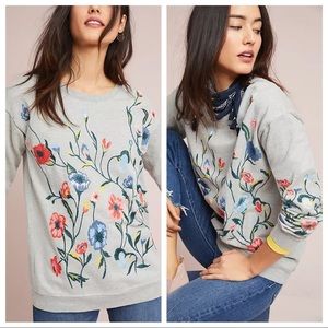 Anthropologie Sundry Embroidered Sweatshirt